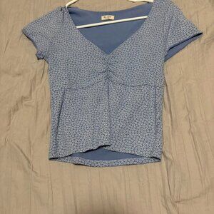 Women's Blue Crop-top